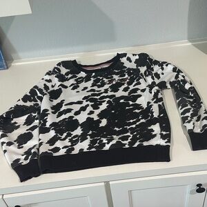 Black and White Cow Print Sweatshirt